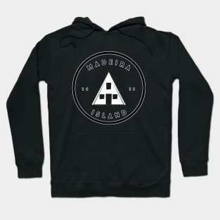 Madeira Island 1419 logo with the traditional Santana house in black & white Hoodie